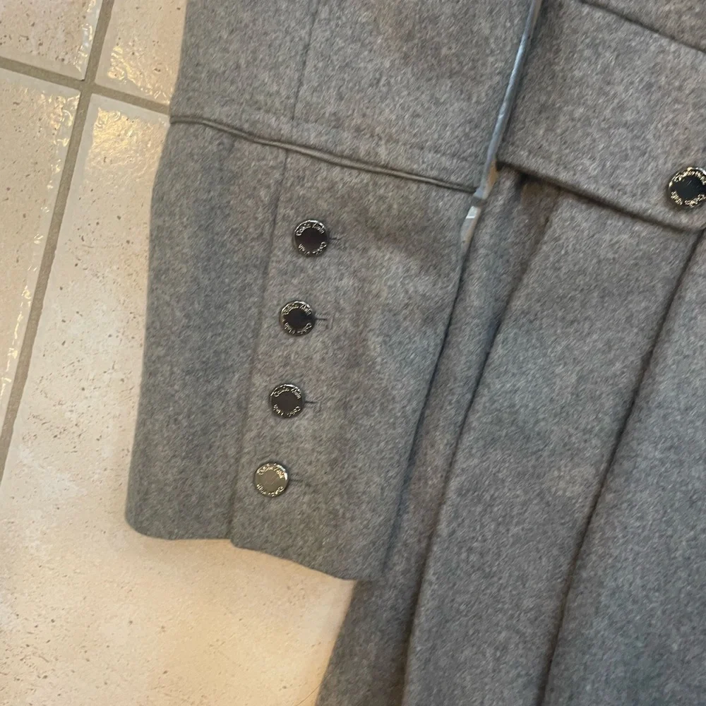 Calvin Klein Charcoal Double-Breasted Pea Coat - Picture 4 of 6